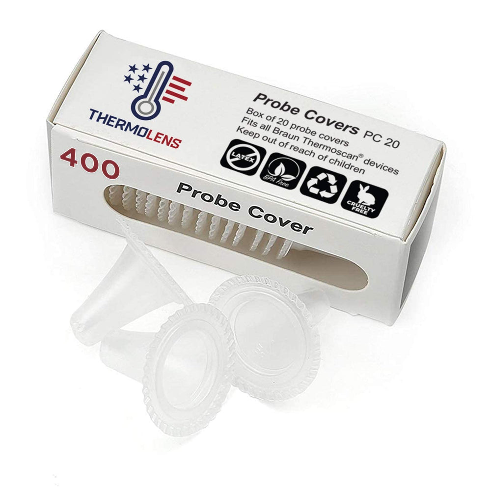 Caps for Covers | 400 Refills Compatible with All Models | Disposable Ear Thermometer Probe Covers | Lens for Thermometer Ear Covers