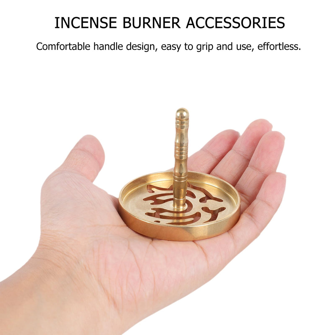 1pc Ash Press Incense Burner Accessories Brass Incense Press Brass Censer Supply