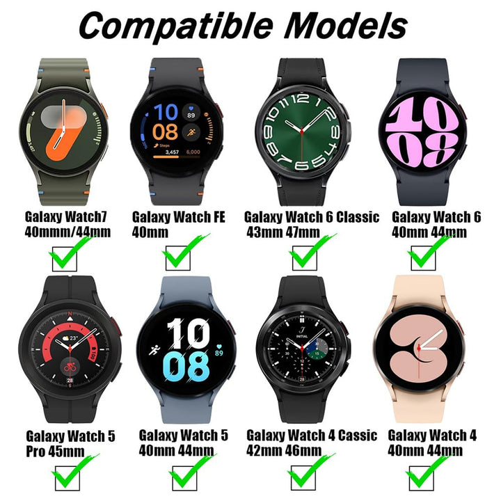 No Gap Connector Adapter Accessories For Galaxy Watch 4 &amp; 5 &amp; 6 &amp; 7 Bands, 20mm Stainless Steel Strap Band Connector Compatible with Samsung Galaxy Watch 7/6/5/4 Classic/Watch 5 Pro/Watch 4 Classic