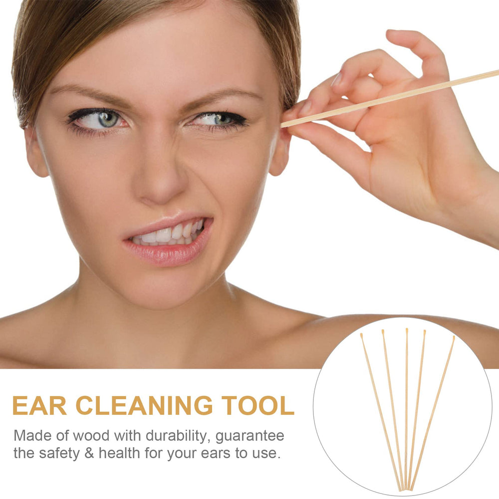 Healifty Ear Pick Bamboo Earwax Removal Spoon Tool 5pcs