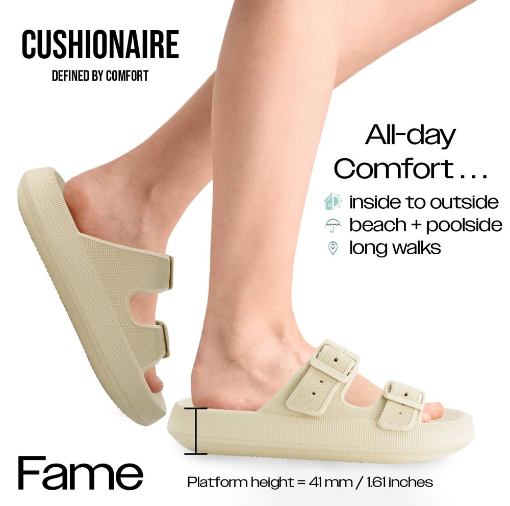 Women's Fame recovery cloud slide sandals sandals with +Comfort, Blush 7