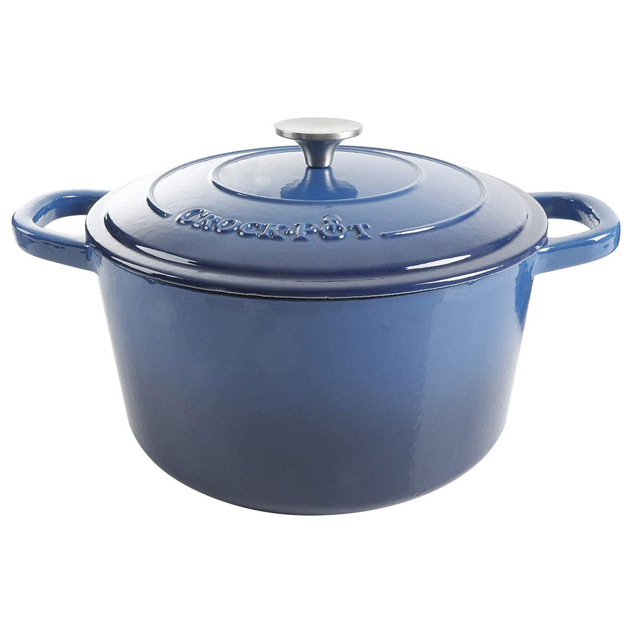 Artisan Round Enameled Cast Iron Dutch Oven, 7-Quart, Sapphire Blue