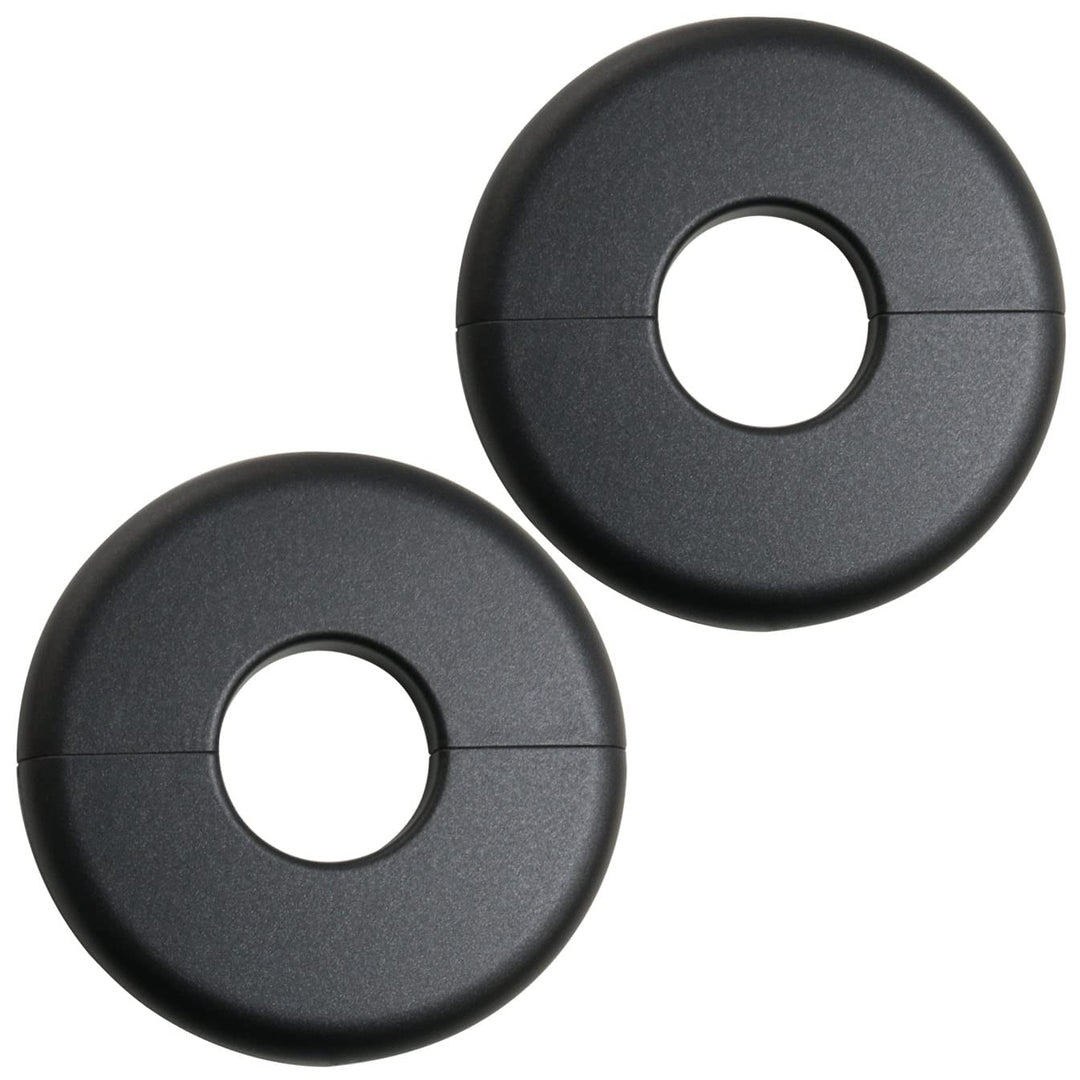 2pcs Pipe Hole Air Conditioning Hole Decorative Cover 28x80mm Snap On Black Round Cover Round Escutcheon Plate