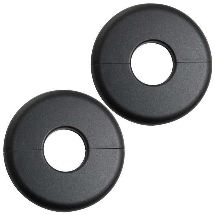 2pcs Pipe Hole Air Conditioning Hole Decorative Cover 28x80mm Snap On Black Round Cover Round Escutcheon Plate