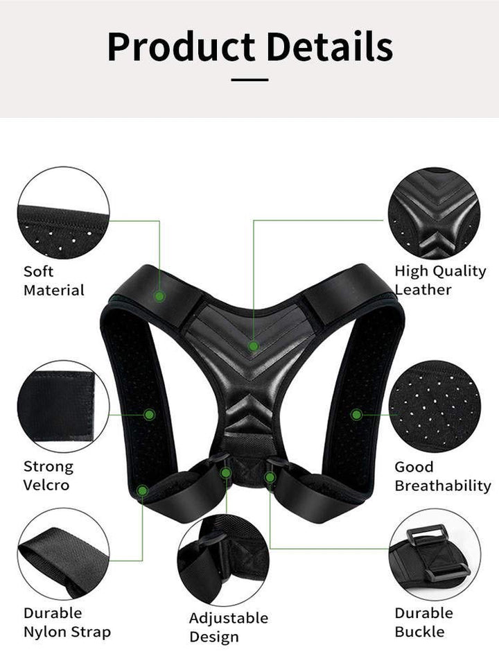 2023 Posture Corrector Adjustable Back Support for Men and Women | True Fit | Reliefs Pain - Back, Shoulders, and Neck | Posture Therapy | Upper Back Brace