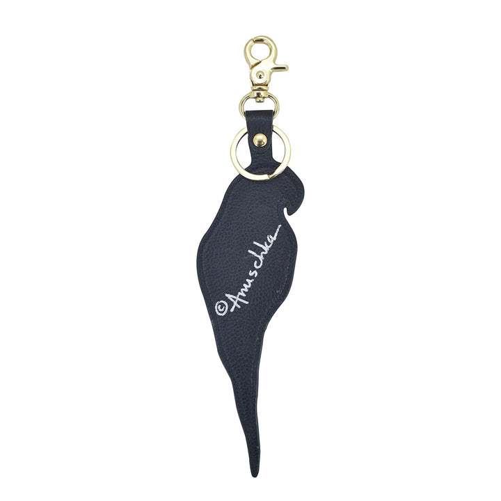 Women’s Hand Painted Genuine Leather Bag Charm - Rainforest Beauties