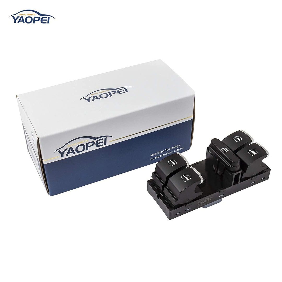 Driver Side Master Power Window Control Switch for 2005-2013 Volkswagen CC Golf Jetta Passat Tiguan Touareg Replace 5ND959857 1K4959857B 5K4959857