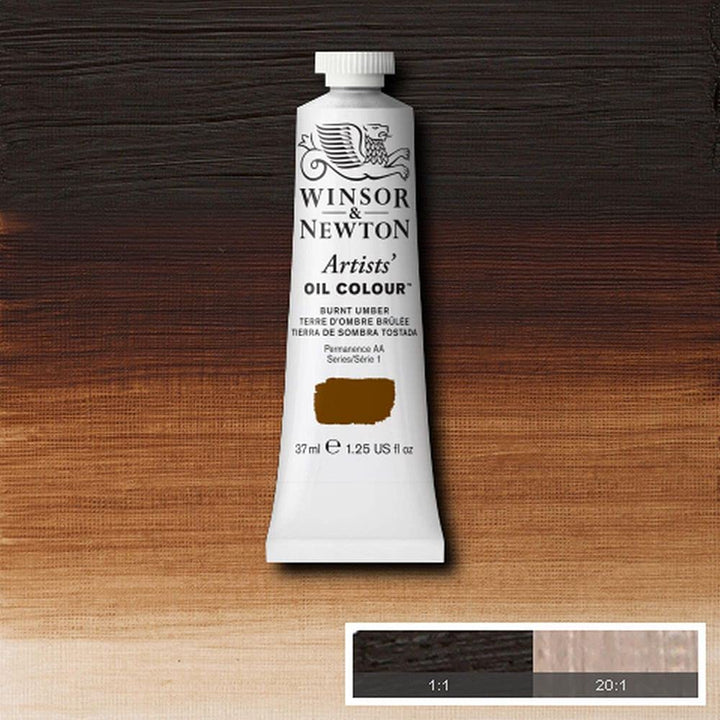 Winsor &amp; Newton Artists&#39; Oil Color, 37ml (1.25 oz) Tube, Burnt Umber