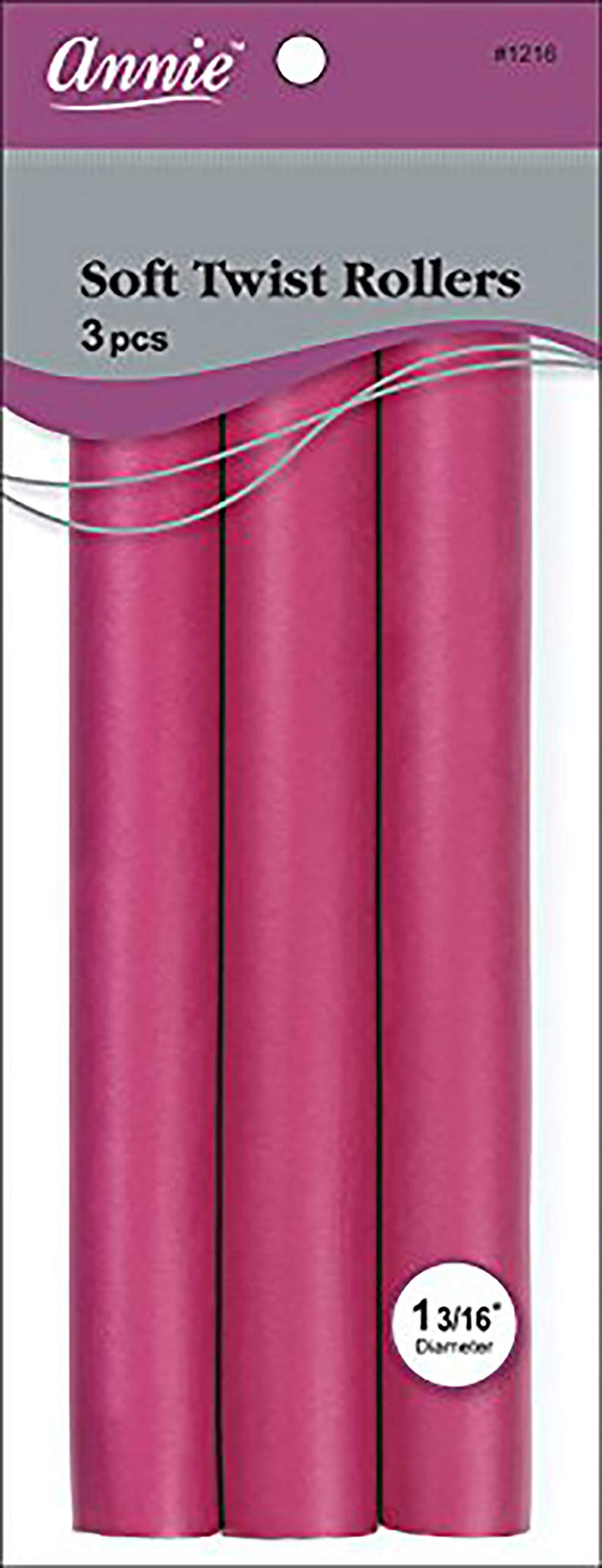 Soft Twist Rollers, Plum, 3 Count