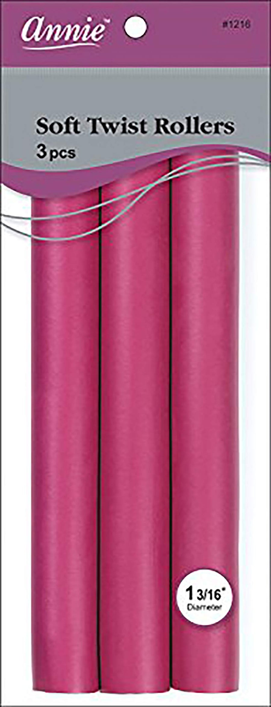 Soft Twist Rollers, Plum, 3 Count