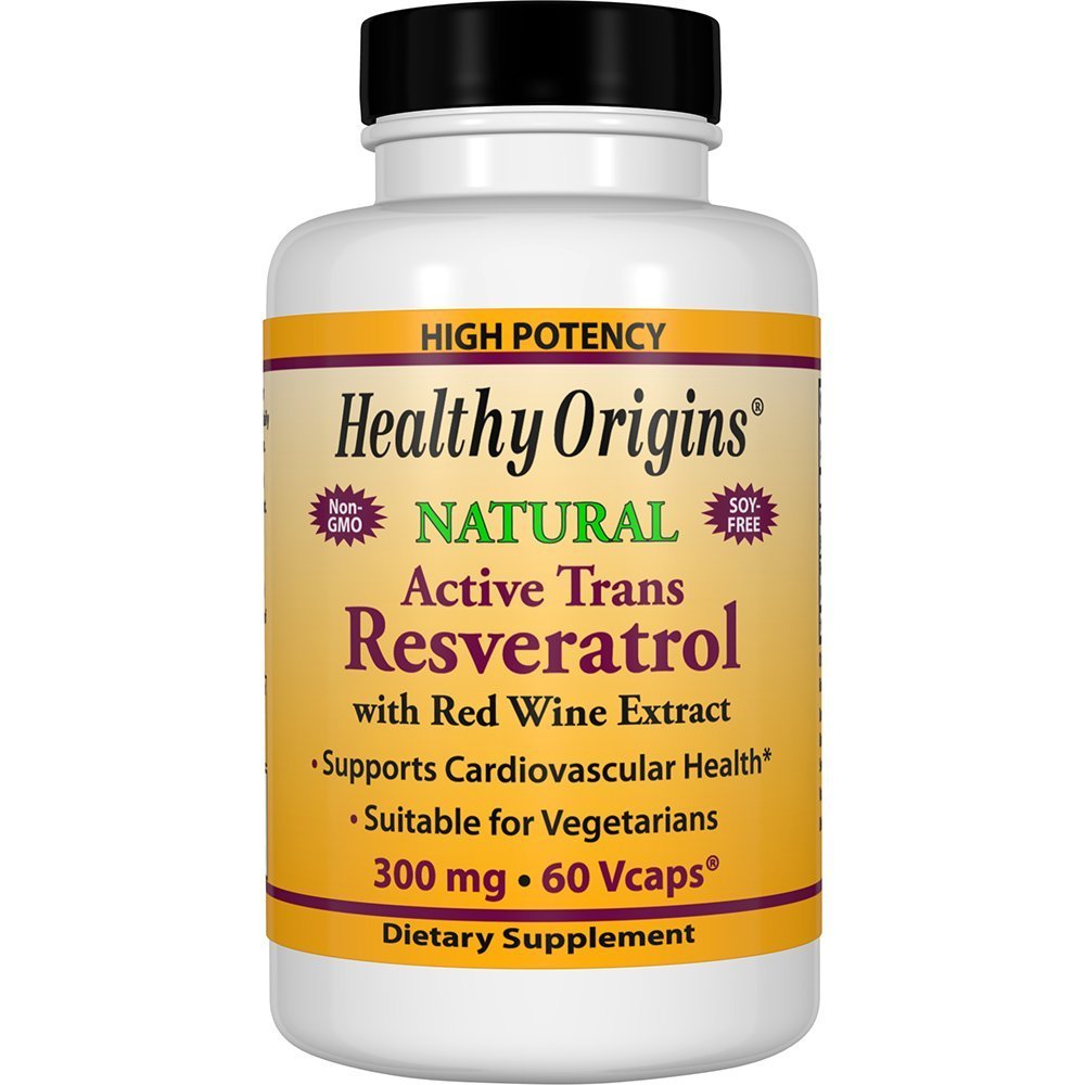 Heathy Origins Fermented Resveratrol (Non-GMO, 98% Tran