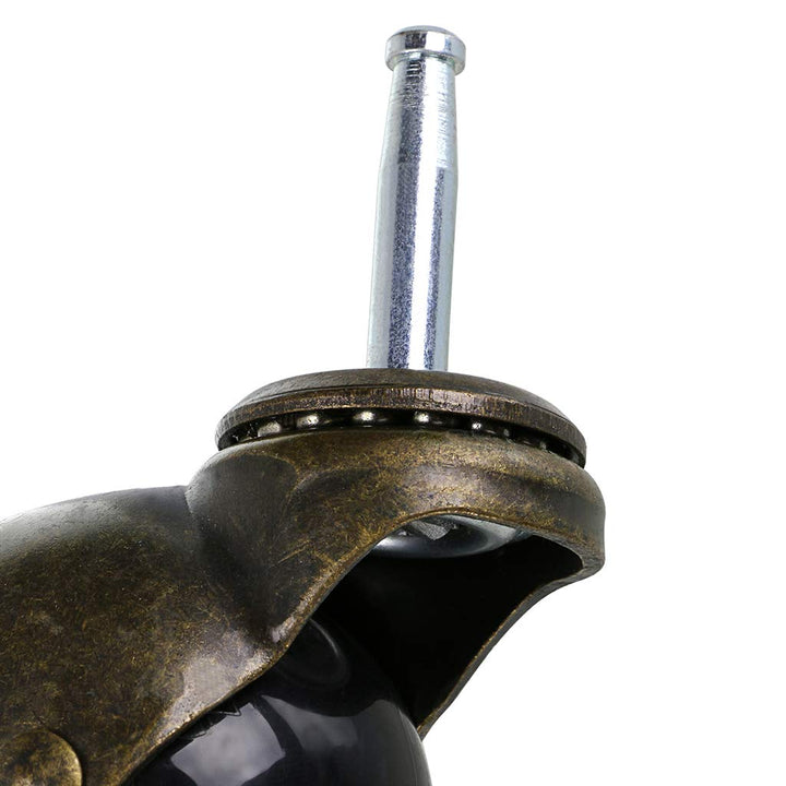 1.5 Inch Ball Caster Stem Caster Wheel with Sockets, Vintage Antique Swivel Caster for Furniture, Sofa, Wood Chair, Cabinet, Pack of 4
