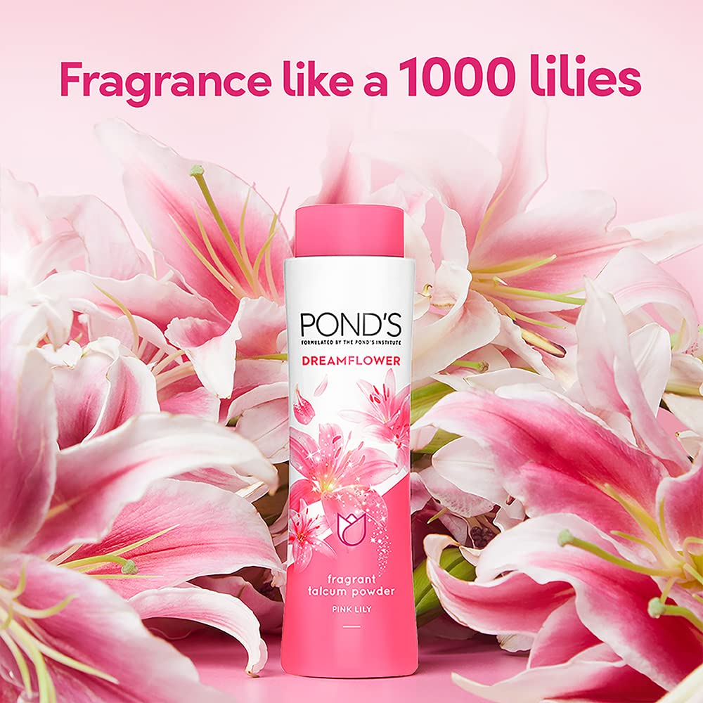 POND'S Dreamflower Fragrant Talc Powder with Vitamin B3, Pack of 1, 100gm