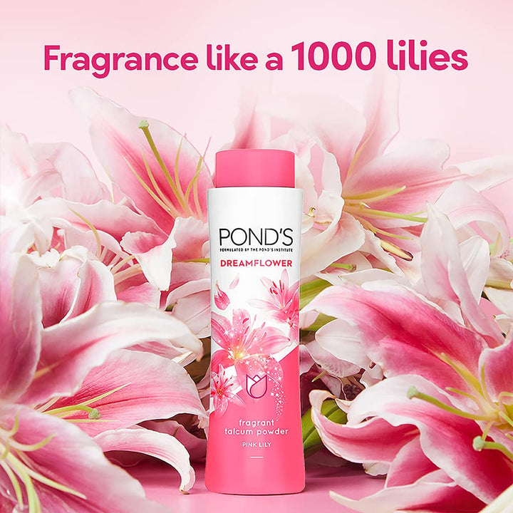 POND'S Dreamflower Fragrant Talc Powder with Vitamin B3, Pack of 1, 100gm