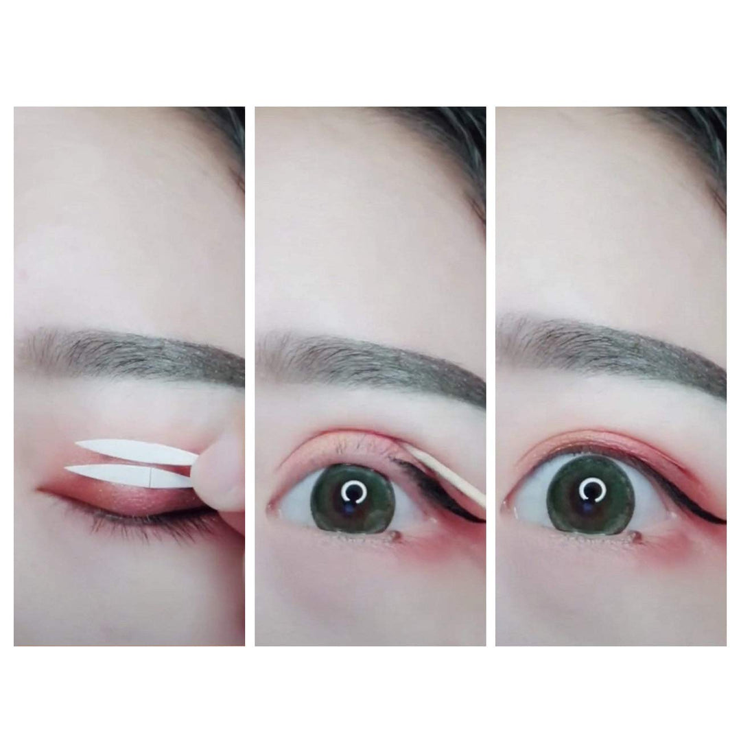 Pormasbenzer Both Sides Sticky Ultra Instant Lift Without Surgery Hooded, Droopy, Uneven, Mono-Eyelids Invisible Fiber Double Side Tapes Stickers (Medium) -240Pcs