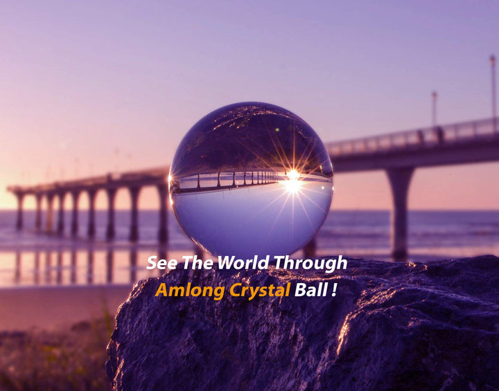 Meditation K9 Crystal Ball 3.25 inch (80mm) Diameter for Photography, Lensball, Decorative Ball with Free Crystal Stand and Gift Box, Clear