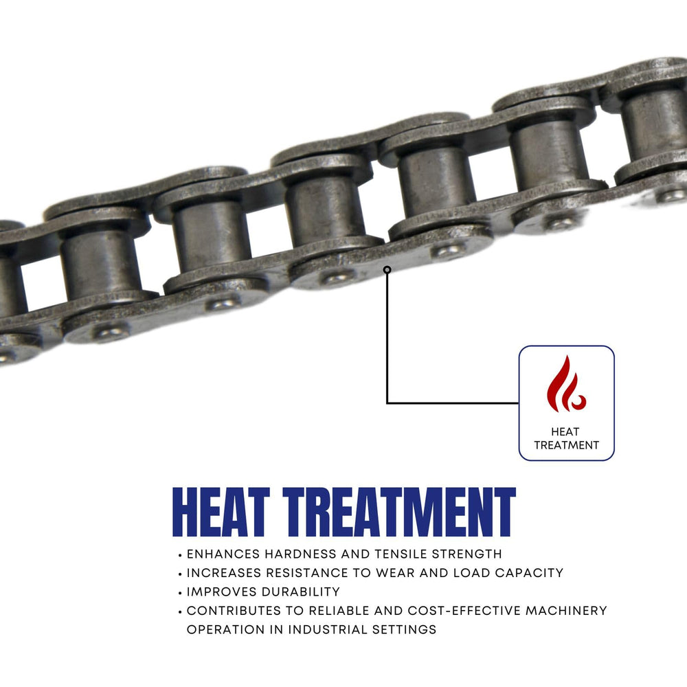 25H Heavy Duty Roller Chain 3 FT with 1 Connecting Link for 50cc 70cc 90cc 110cc 125cc Go Karts, Mini Bikes, Scooters, ATV, MTV, Dirt Bike Electric Start Taotao SunL Peace JCL Baja Kazuma