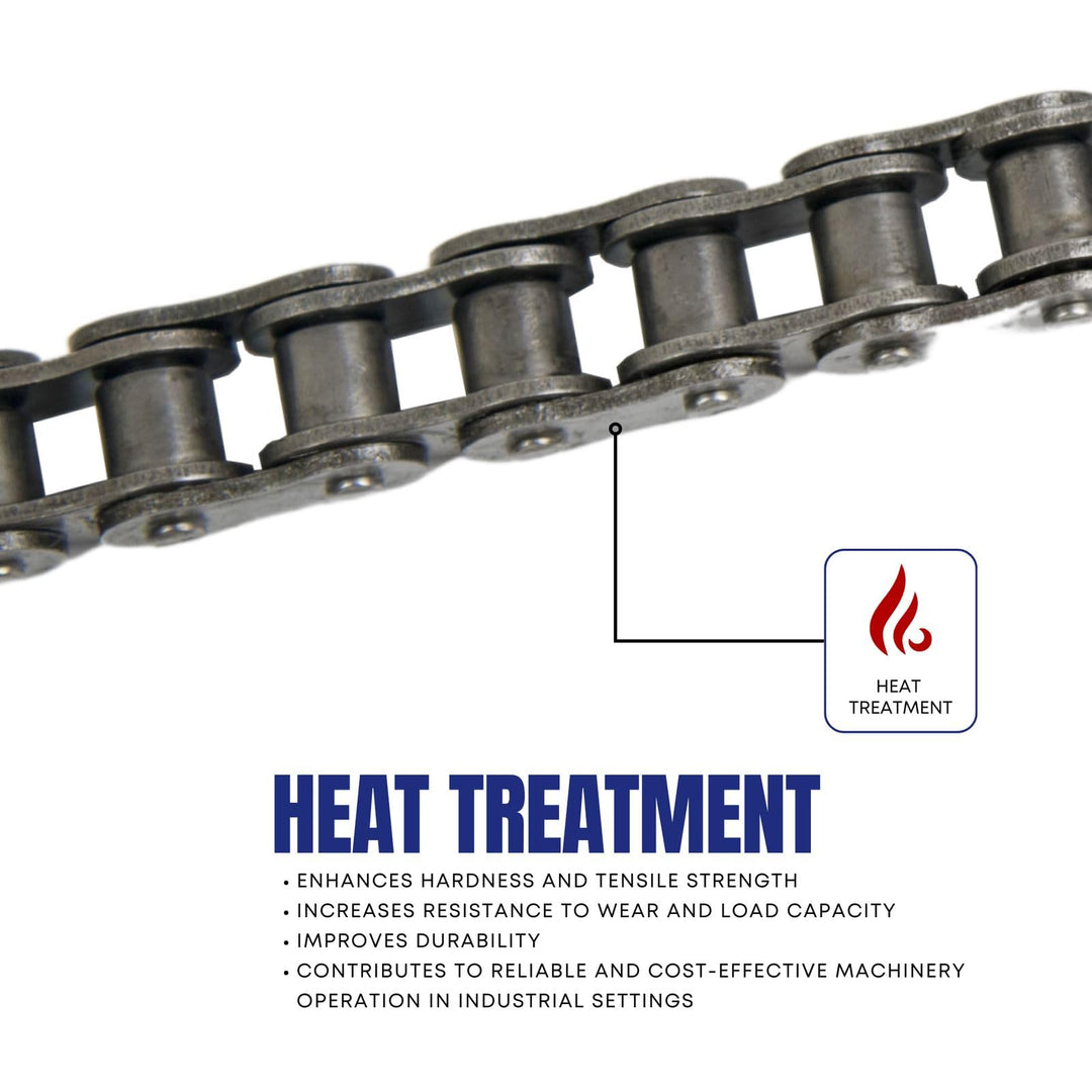 25H Heavy Duty Roller Chain 3 FT with 1 Connecting Link for 50cc 70cc 90cc 110cc 125cc Go Karts, Mini Bikes, Scooters, ATV, MTV, Dirt Bike Electric Start Taotao SunL Peace JCL Baja Kazuma
