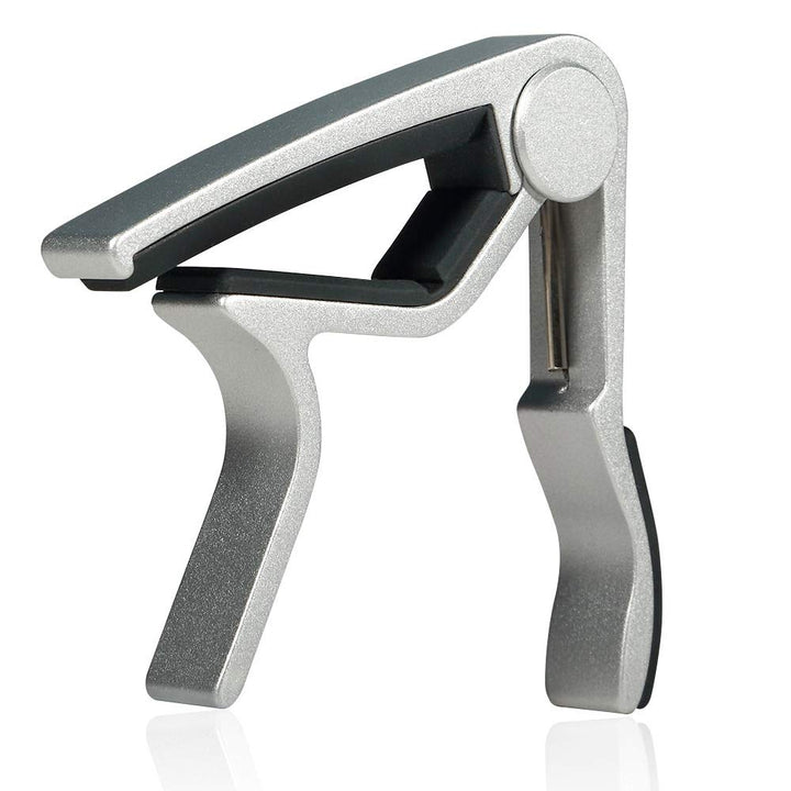 Guitar capo for 6 String Steel Acoustic and Electric Guitars with 5 Picks for Free,Silver