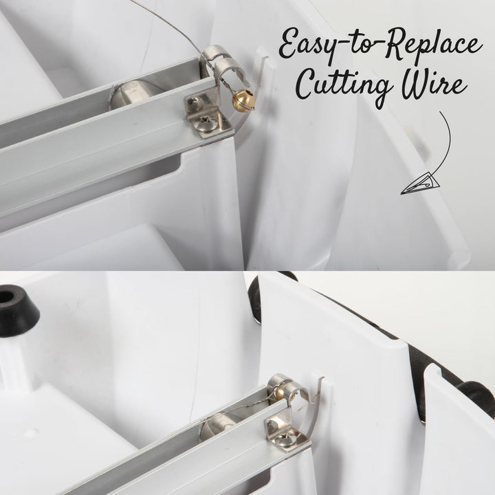 Cheese Commander Pro Cutting Wires - 6 Set Cheese Slicer Cutter Wires for Easy Fast Cutting Hard or Semi Hard Block Cheese - Stainless Steel Kitchen Cooking Tool - Durable Wires Adjustable Thickness