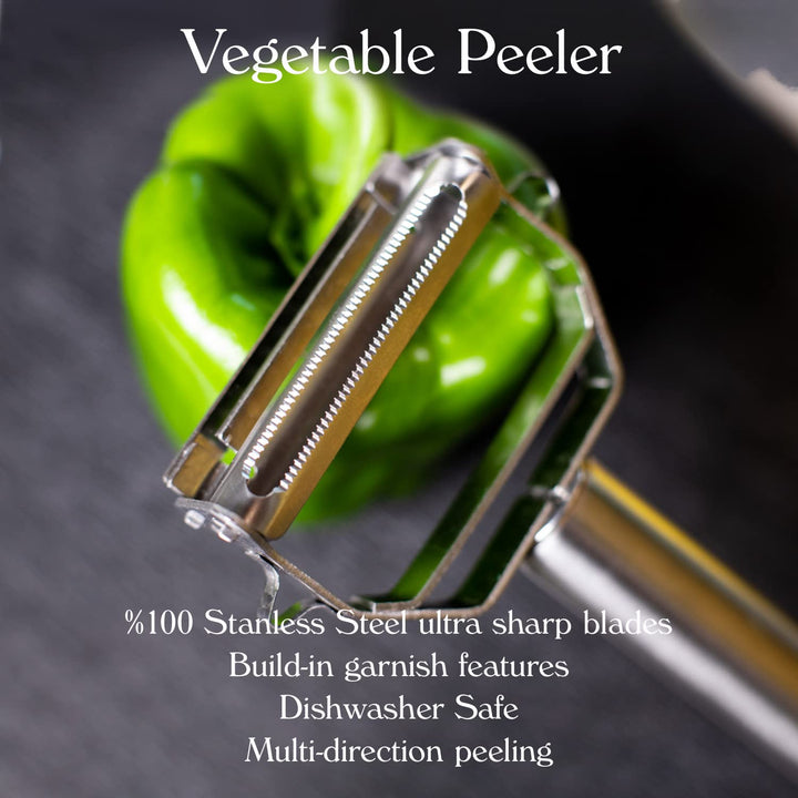 Boxgear Stainless Steel Dual Blade Vegetable Peeler - C