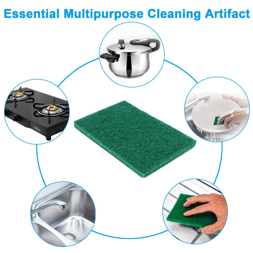 8PCS Scouring Pad - Premium Heavy Duty Scrub Pads with 