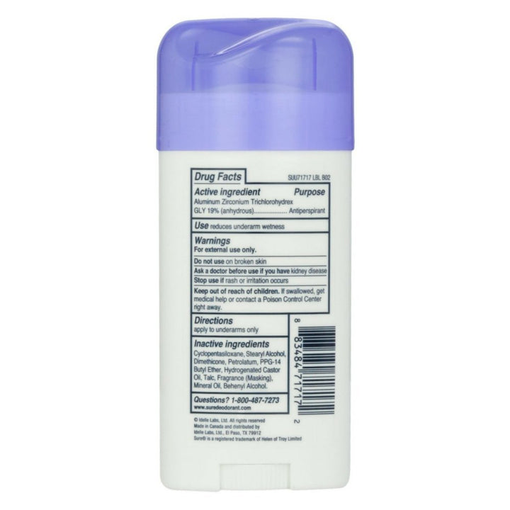 Deodorant 2.6oz Invisible Solid Unscented (Pack of 3)