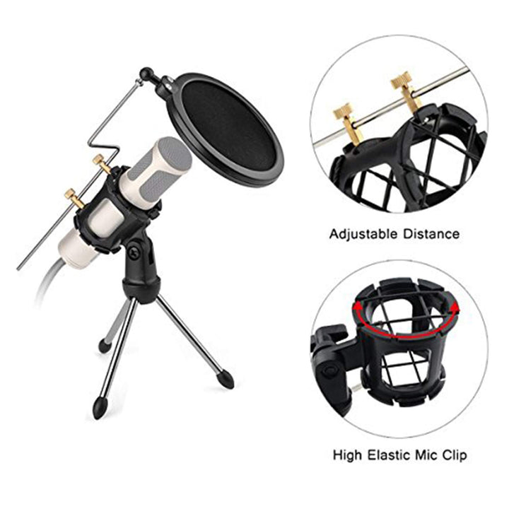 Microphone Shock Mount Clip Universal Mic Holder Stand Anti Vibration for AKG D230 Senheisser ME66 Rode NTG-2 NTG-1 Audio-Technica AT-875R