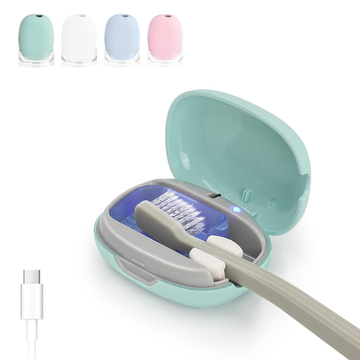 Toothbrush Holder, Toothbrush Cleaner Case, Portable USB Charging Toothbrush Cover with U V-C Light, Travel Toothbrush Holder