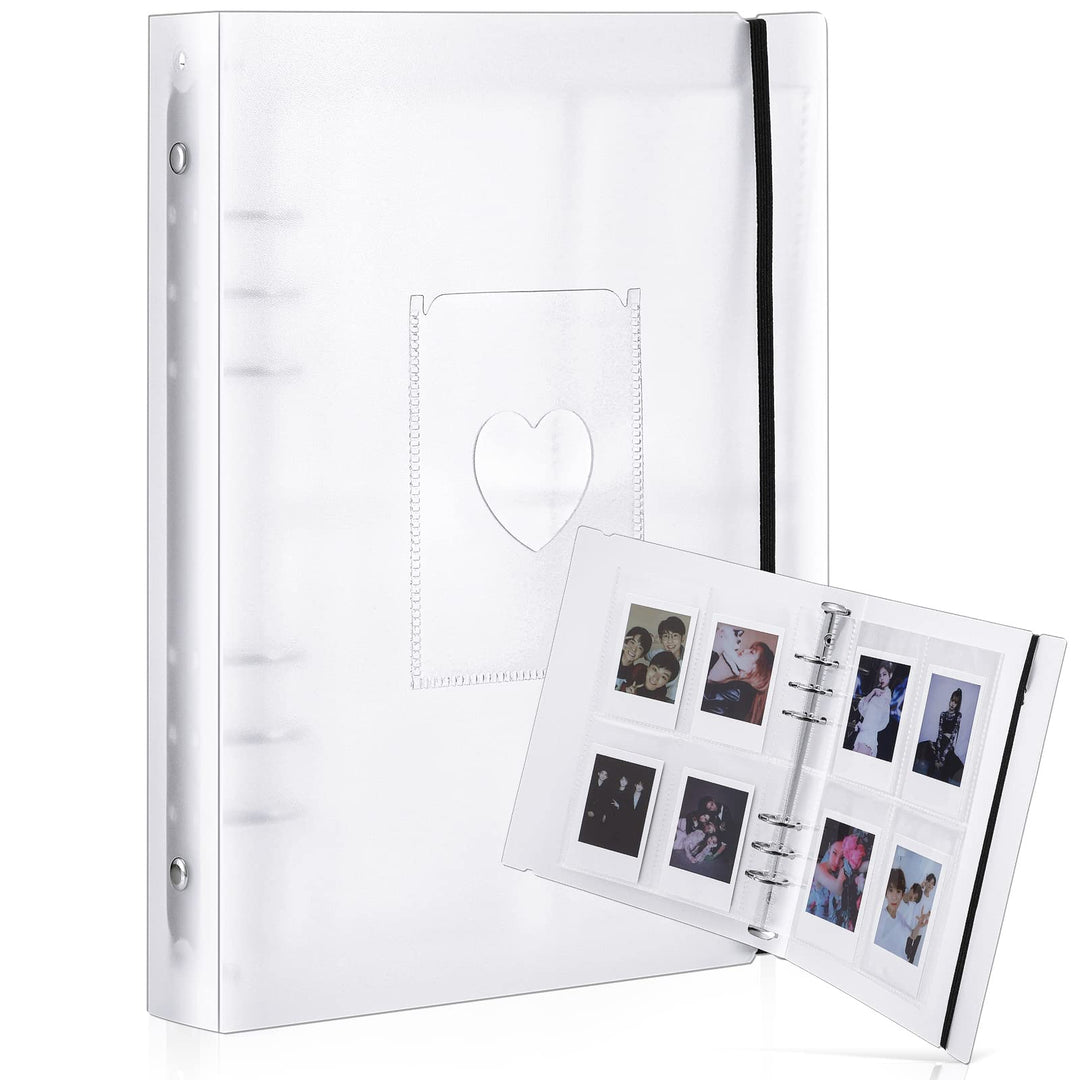 Mini Photo Album with 20 Pcs Inner 6 Ring Photocard Bin