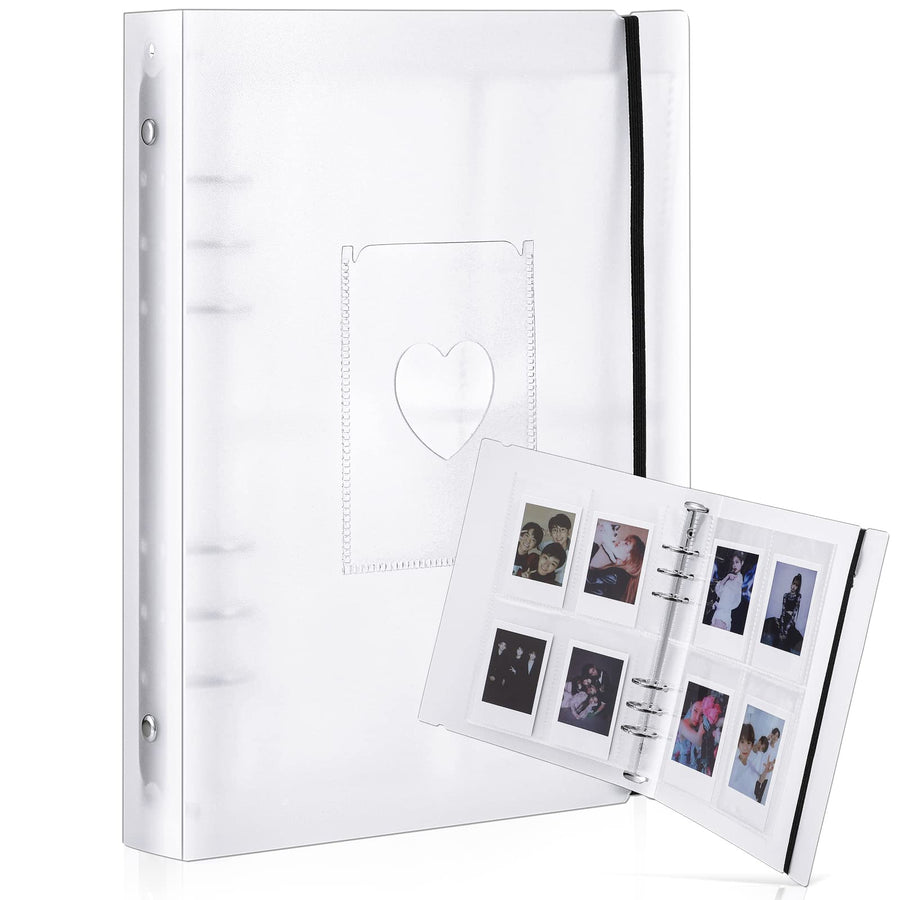Mini Photo Album with 20 Pcs Inner 6 Ring Photocard Bin
