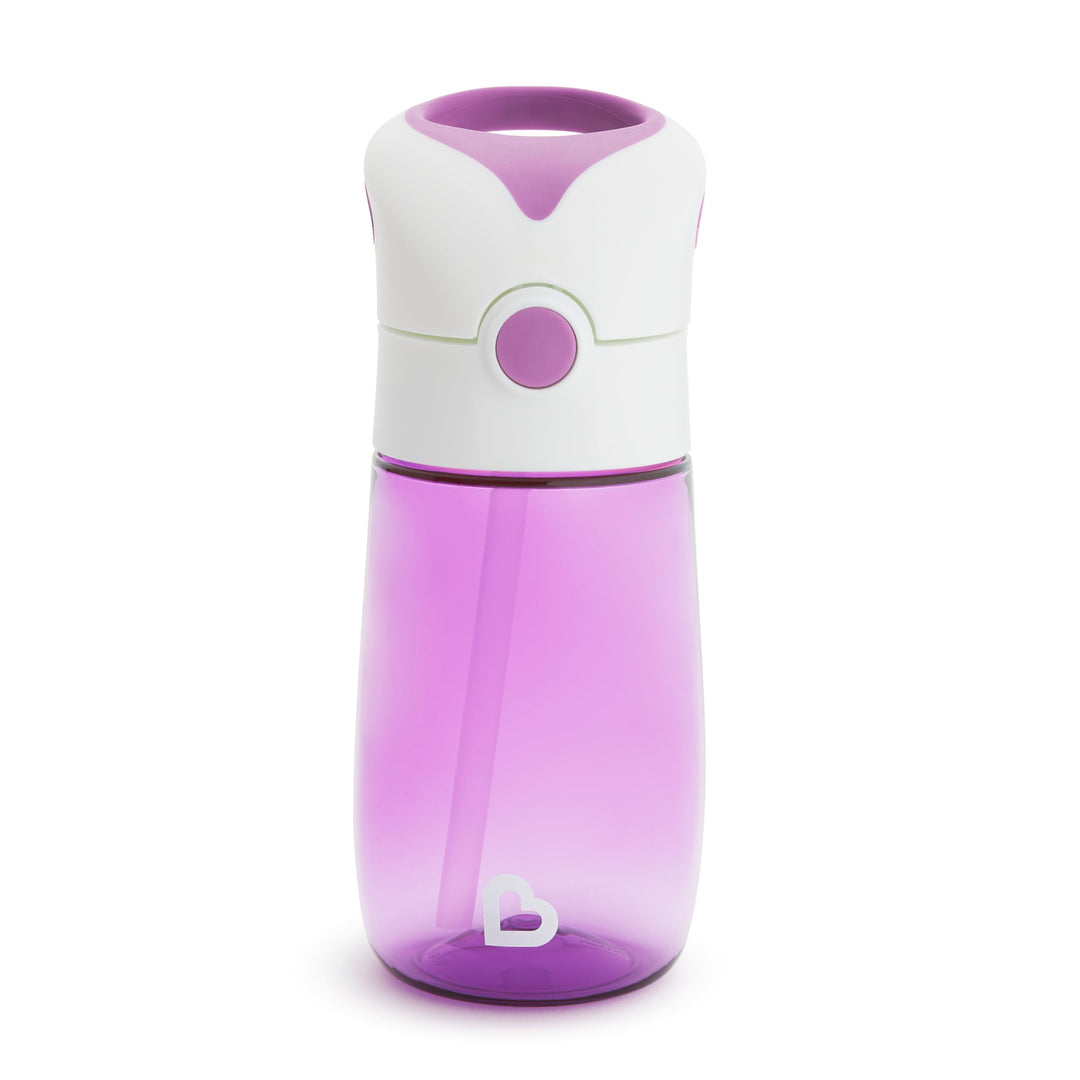Munchkin® Flip & Go™ Toddler Sippy Cup with Straw, 12 Ounce, Ultra Durable Tritan Material, Purple