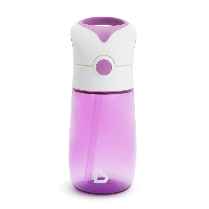 Munchkin® Flip & Go™ Toddler Sippy Cup with Straw, 12 Ounce, Ultra Durable Tritan Material, Purple