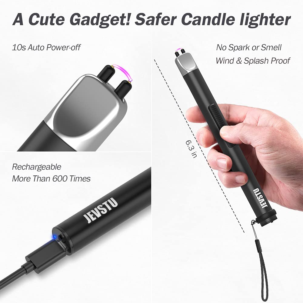 JEVSTU Electric Lighter, Candle Lighter USB Rechargeabl