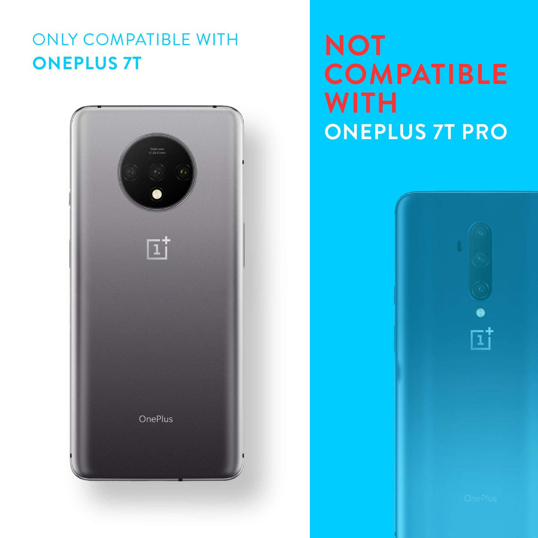 DualShield Designed for OnePlus 7T Case (2019), [Merge] Shockproof Military Grade Heavy Duty Dual Layer Slim Protective Phone Case - Matte Black