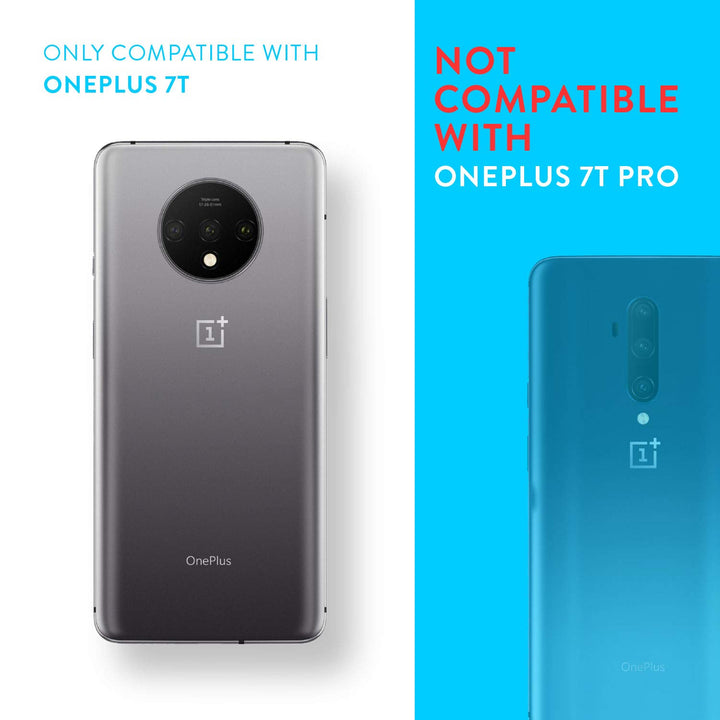 DualShield Designed for OnePlus 7T Case (2019), [Merge] Shockproof Military Grade Heavy Duty Dual Layer Slim Protective Phone Case - Matte Black