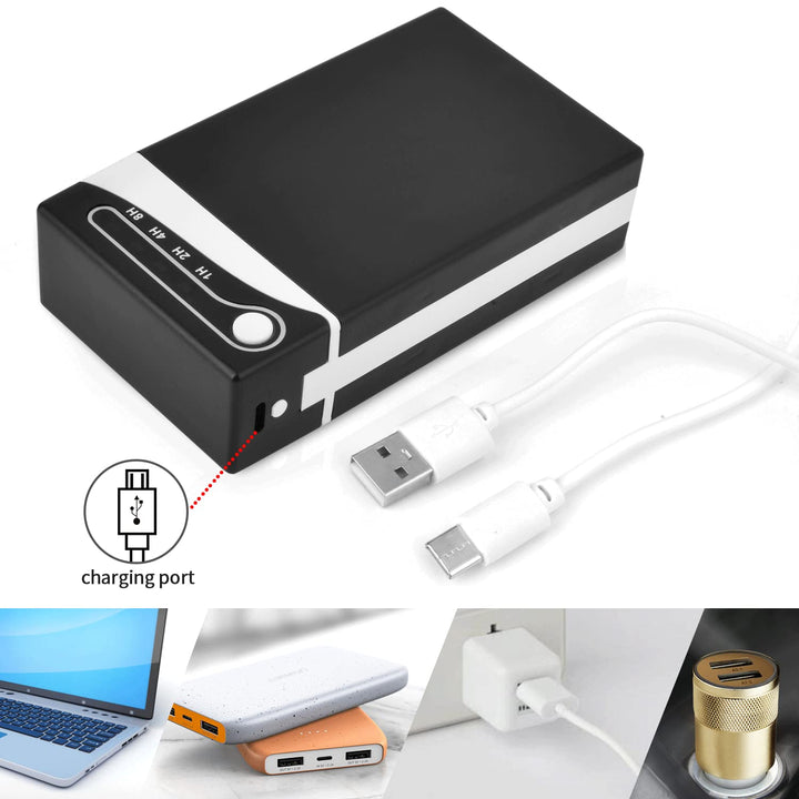 Full Pack 20 Timed Cigarette Case Cigarette Storage Case Cigarettes Box, USB Rechargeable
