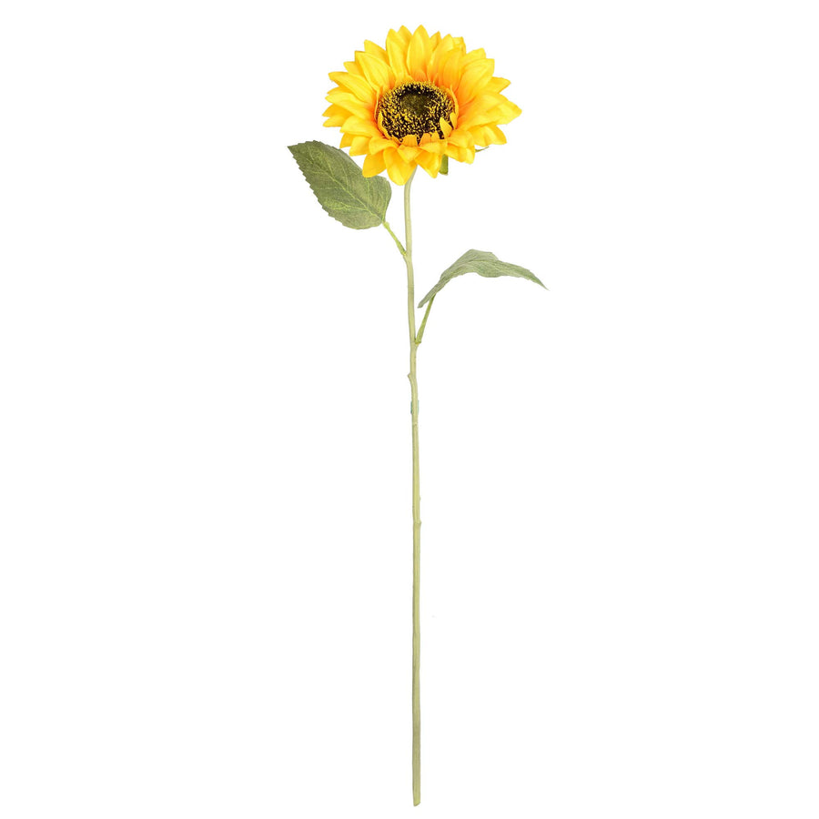 Vickerman 23 Artificial Yellow Sunflower Stem, 6 per Ba