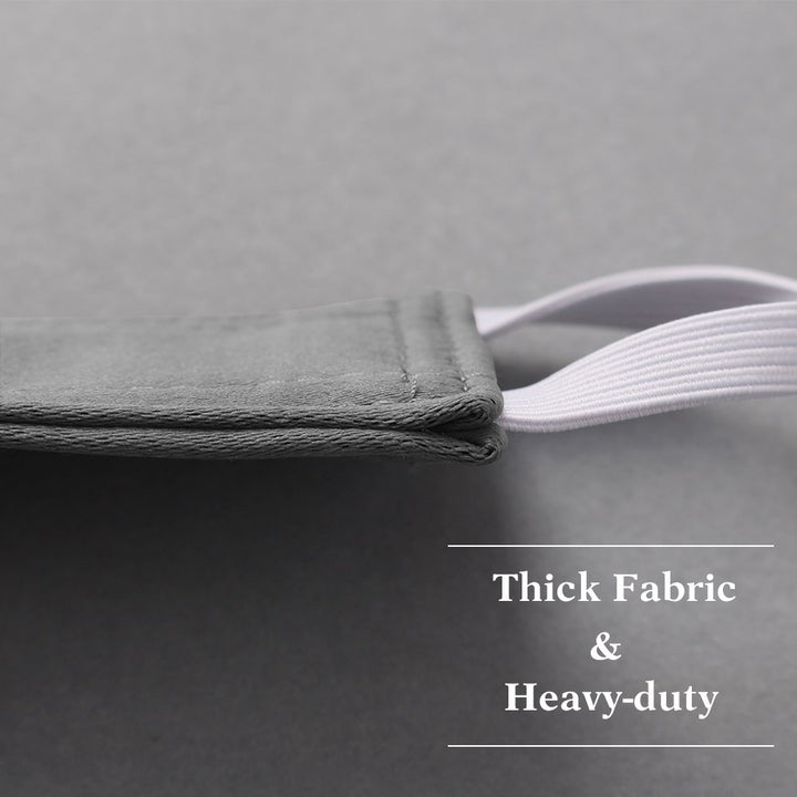 Nursery Door Cushion for Silence - Door Jammer Closer Latch Cover Solid with Strong Elastic Straps Door Covers for Universal Fits, Set of 3, 5.5x3.5 inches, Black