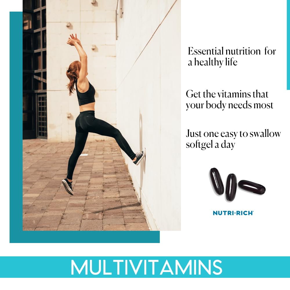 Essentials Multi | Multivitamin for Adults Softgel with Iron Nutritional Support with Lutein, Energy, K2 for Bone Health, Vitamin D3, Minerals, and Sustainable Omega-3 EPA + DHA (60 Count)