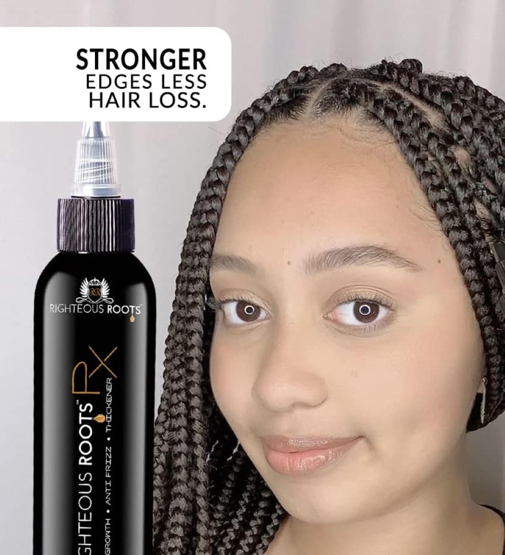 Rx Hair Oil for Hair Growth, Anti Frizz and Thickener Best for Curly, Wavy Natural Hair and Beards. 4fl oz (Previously known as Hair RX)