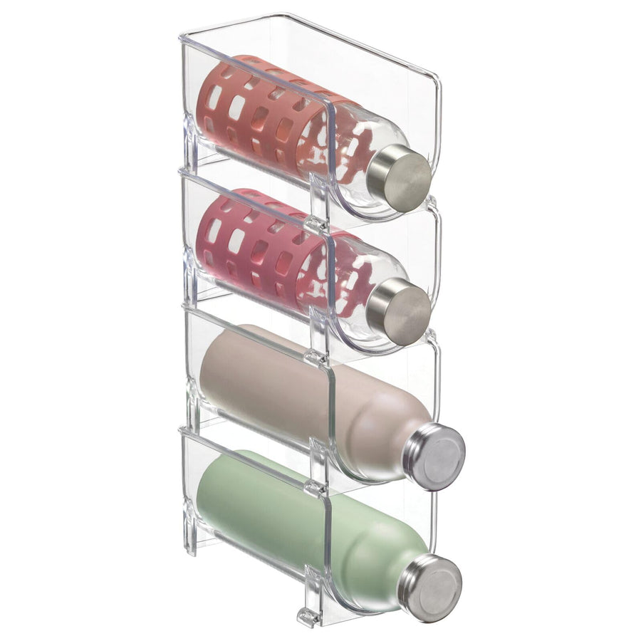 mDesign Plastic Free-Standing Water Bottle Holder Stora