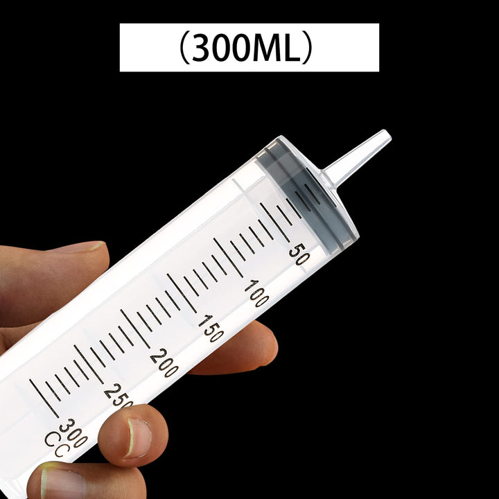 2 Pack 300ml Syringe with 40 Inch Tube and 18Ga 20Ga Dispensing Needle for Scientific Labs, Watering, Refilling