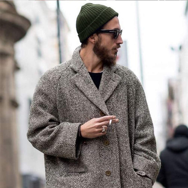 Trawler Beanie Watch Hat Roll-up Edge,Ski Knitted Cuff Caps Winter Warm Knit Skullcap Swag Fisherman Beanie Hat for Men Women(Army Green)