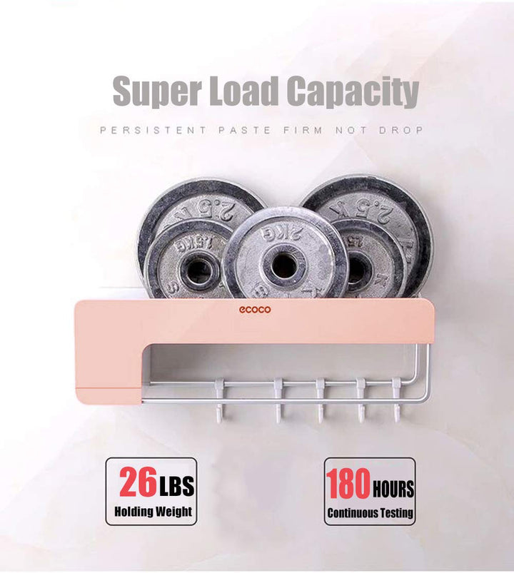 Adhesive Bathroom Shelf Storage Organizer Wall Mount No Drilling Shower Shelf Kitchen Storage Basket Rack Shelves Shower Caddy Pink