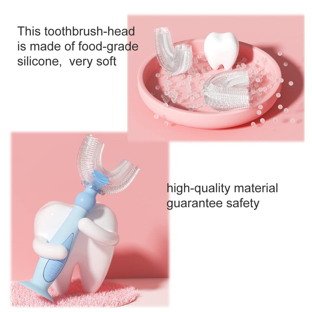 Manual U-Shaped Toothbrushes for Kids 2-12 Years, Upgra