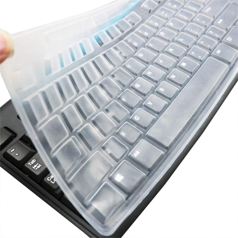 Ultra Thin Desktop PC Silicone Clear Keyboard Cover Skin Protector Compatible for Logitech MK270 Wireless Keyboard &amp; Logitech K200 K260 K270 MK200 MK260 Keyboard (NOT for Other Desktop Keyboards)