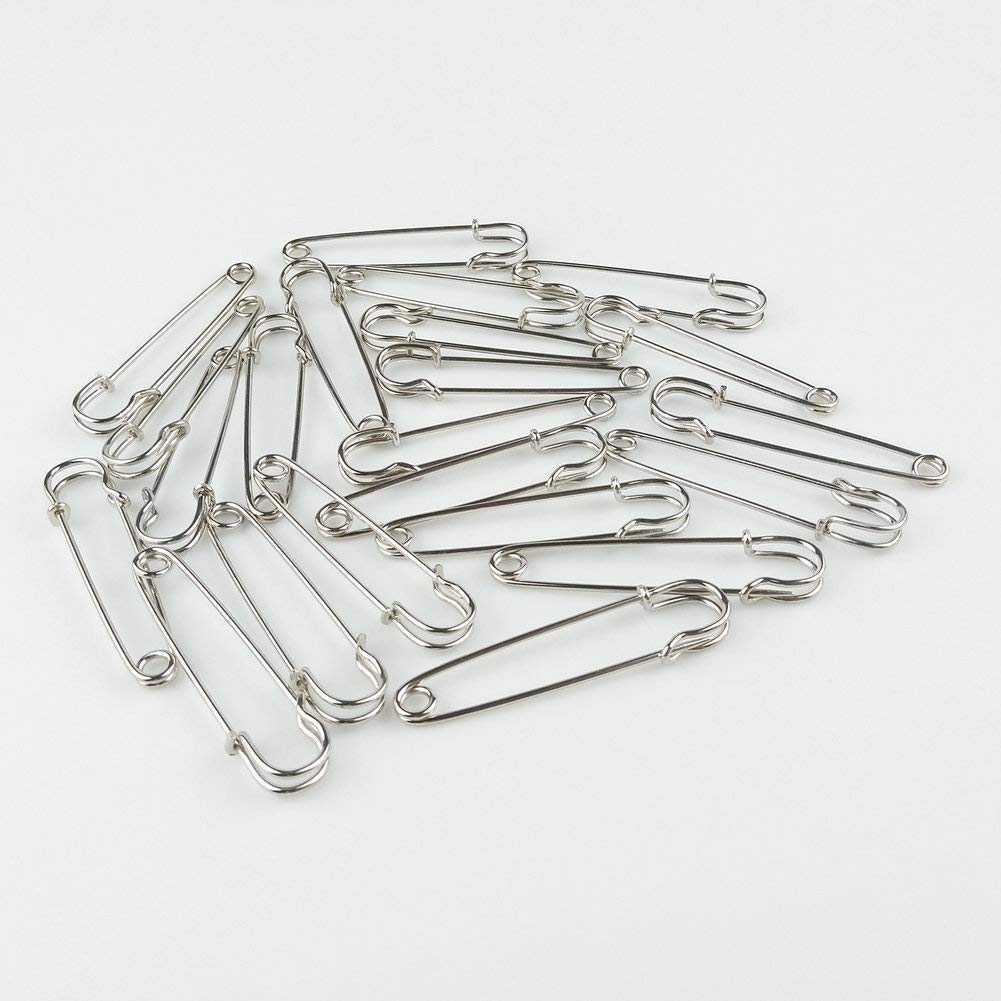 Safety Pins Extra Large Heavy Duty - 22PCS 3Inch Blanket Pins, Strong &amp; Sturdy Bulk Pins for Blankets, Skirts, Crafts, Kilts - Silver
