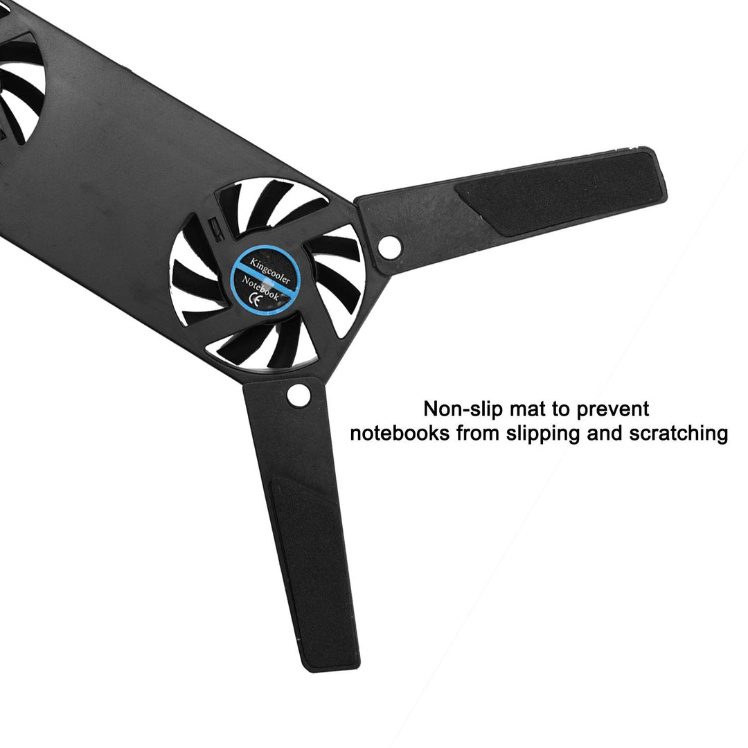 Laptop Cooling Pad Foldable for 10-15 PC Computer Notebook Laptop 2 Fans Cooler Pad