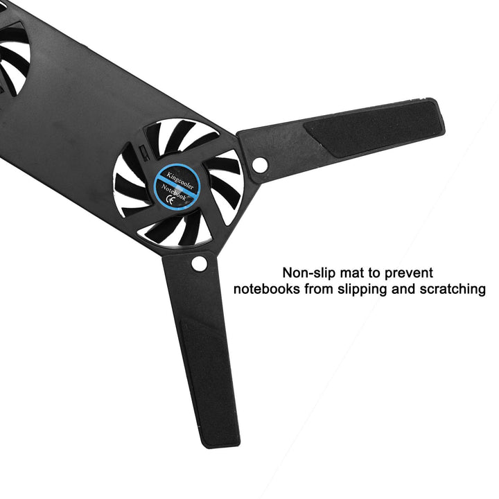 Laptop Cooling Pad Foldable for 10-15 PC Computer Notebook Laptop 2 Fans Cooler Pad